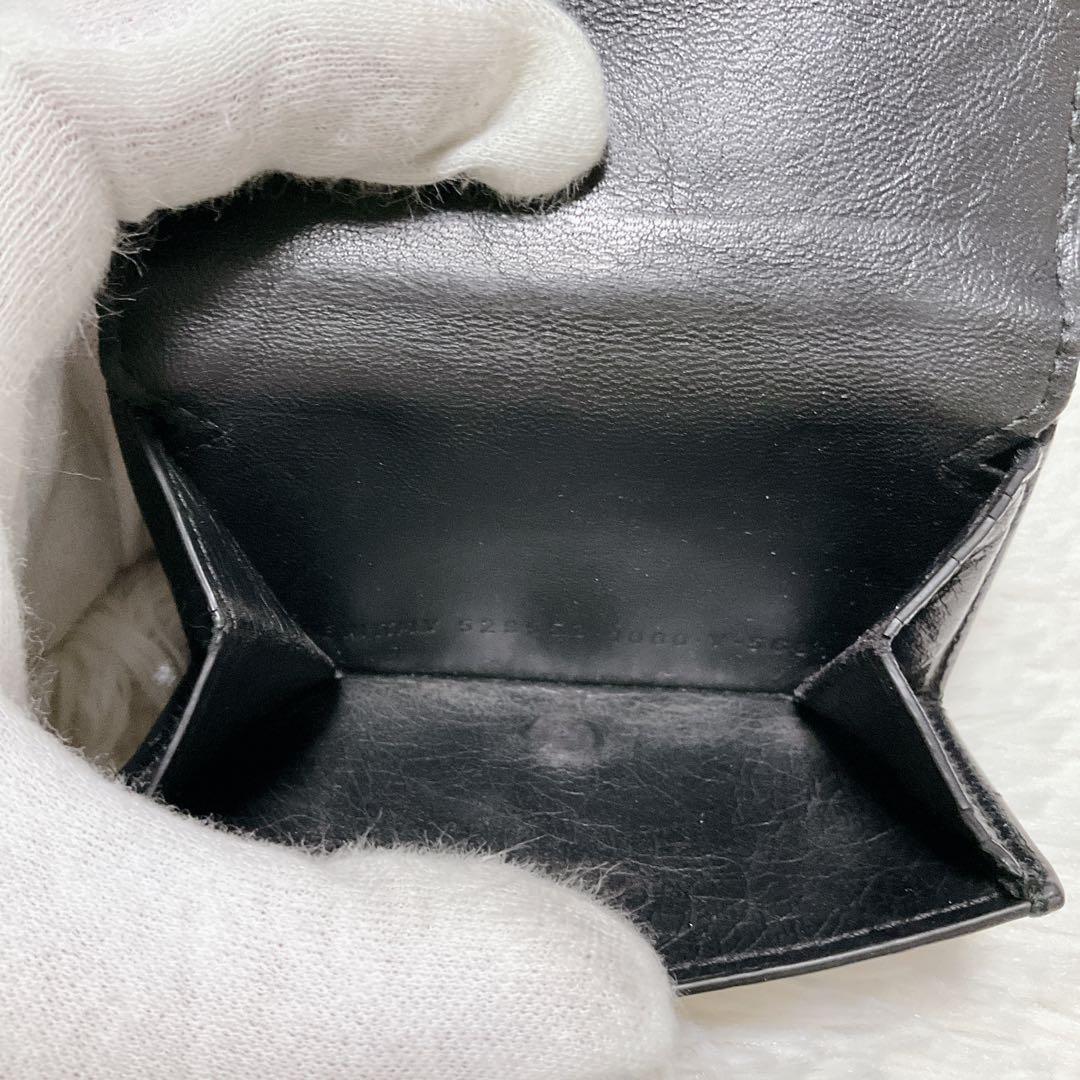 ⭐︎美品⭐︎バレンシアガ 三つ折り財布 ペーパー ミニウォレット グラフィティ 黒