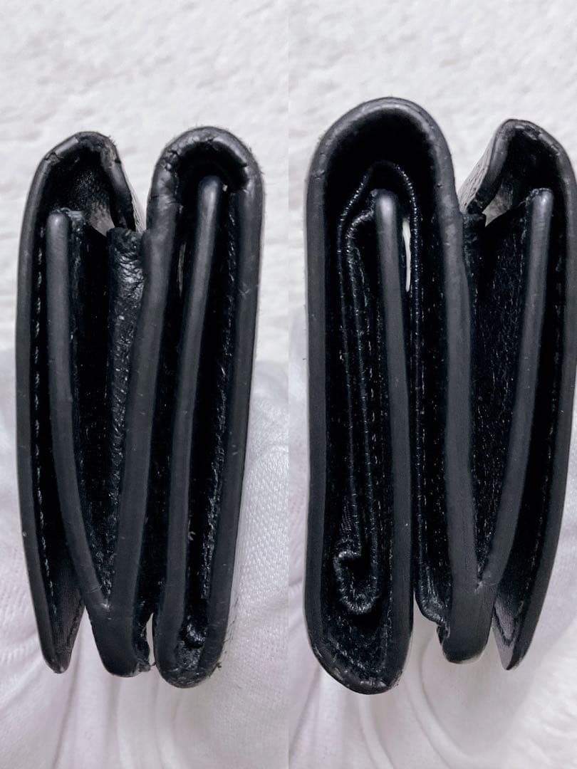 ⭐︎美品⭐︎バレンシアガ 三つ折り財布 ペーパー ミニウォレット グラフィティ 黒