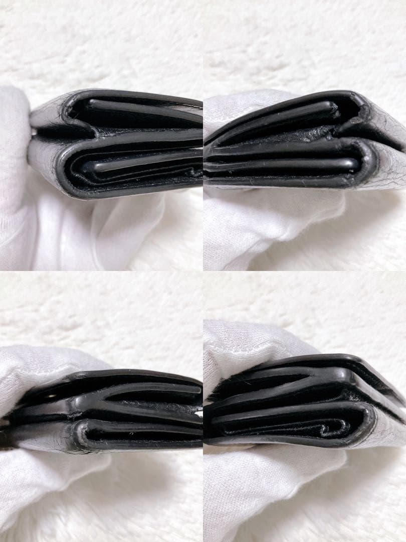 ⭐︎美品⭐︎バレンシアガ 三つ折り財布 ペーパー ミニウォレット グラフィティ 黒