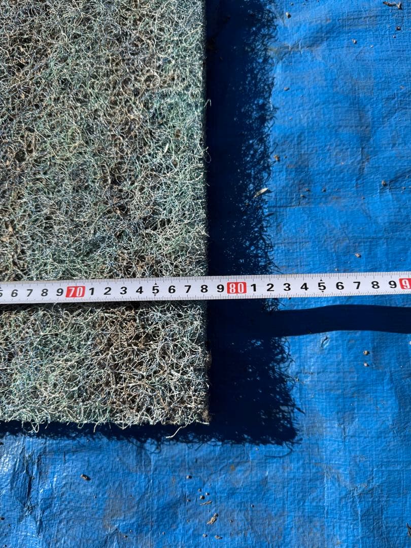3枚セット ビニロック ろ材 全長2m 錦鯉 金魚 池 濾過層 フィルター 中古