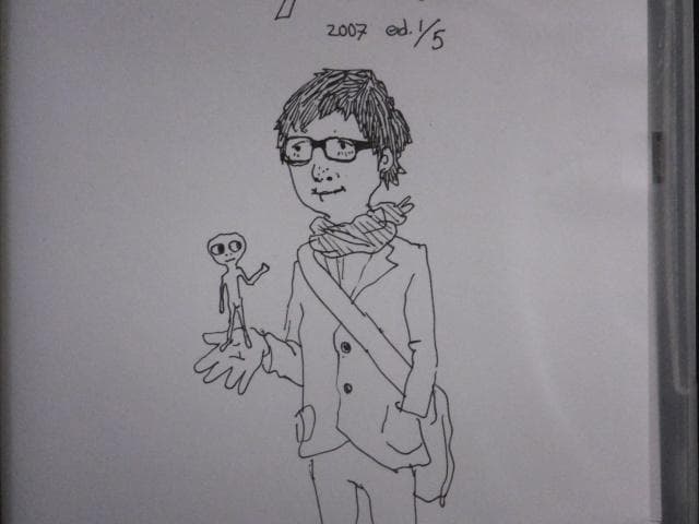 現代アート 奥村雄樹　直筆サイン『君を忘れられない』水彩 DVD付 0718A