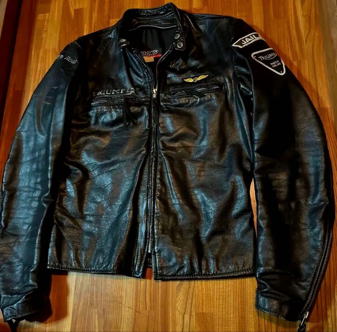Broocks ブルックス レザージャケット ライダース ヴィンテージ