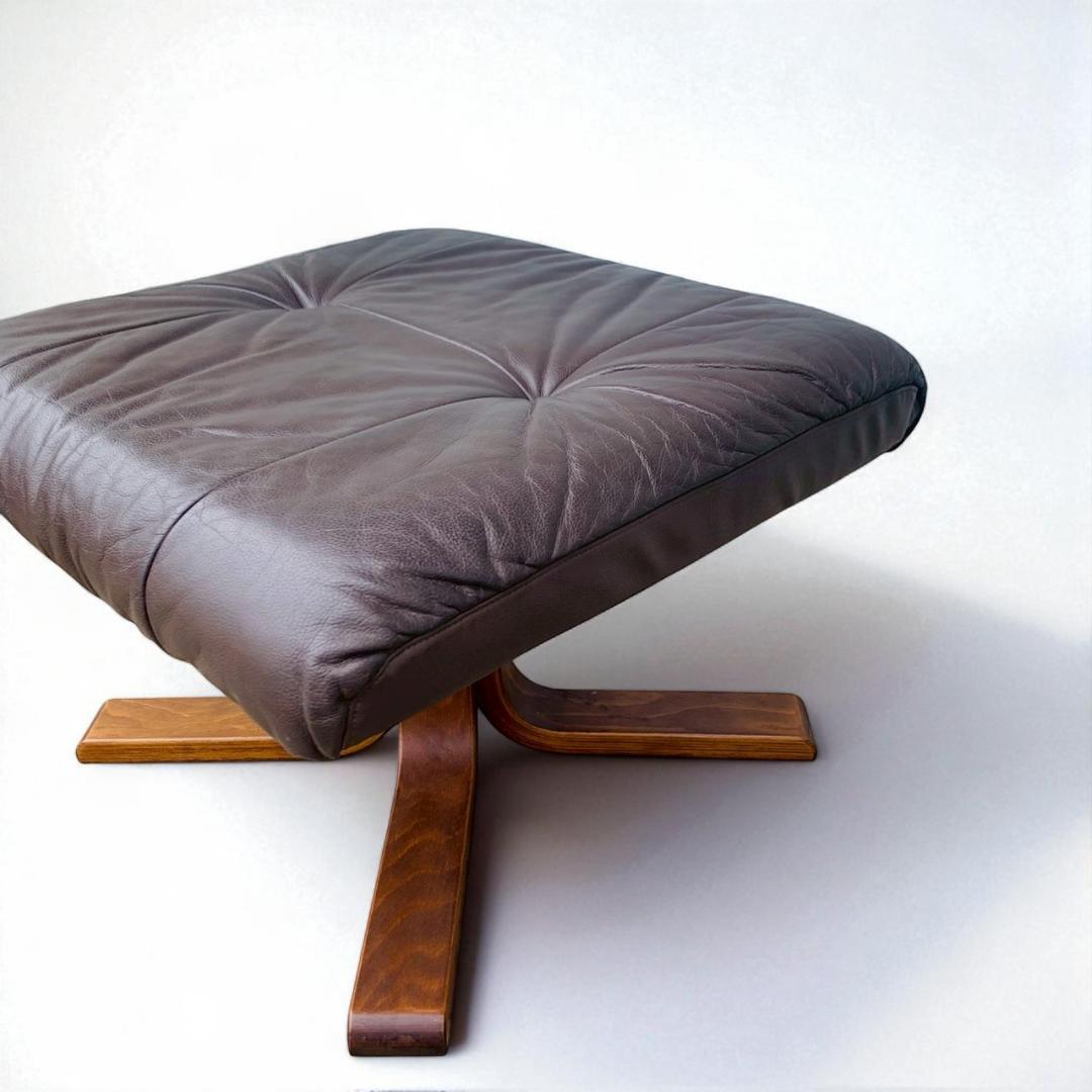 FUJI FURNITURE オットマン ブラウン　 冨士ファニチア スツール