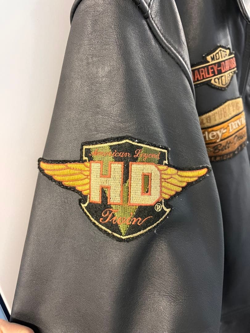 Harley-Davidson ブラックレザーライダースジャケット