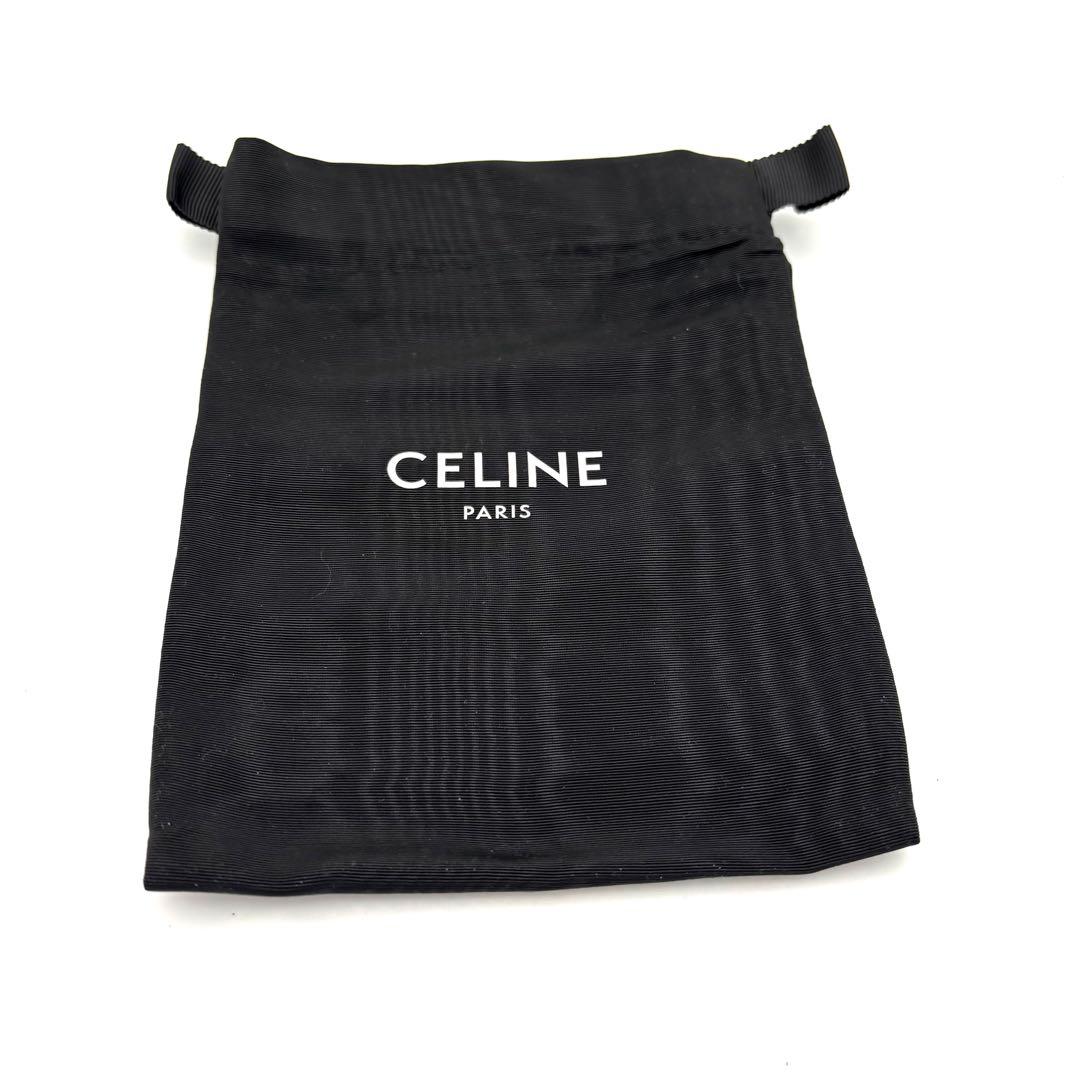 ☆保存袋付☆極美品☆セリーヌ 財布 スモールフラップウォレット トリオンフ 黄色