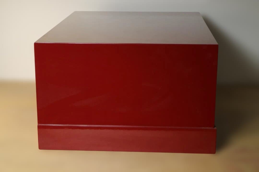 漆 島安 木製 レターケース 3段 引出し 書類ケース 卓上収納 工芸品