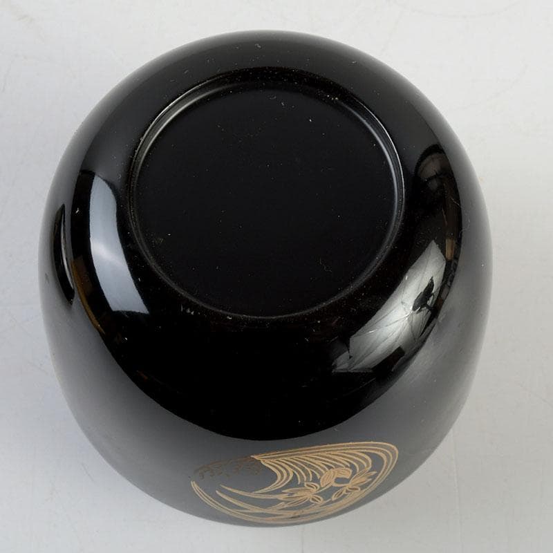 茶道具　宗祥作　四君子蒔絵　中棗　共箱　V　9325