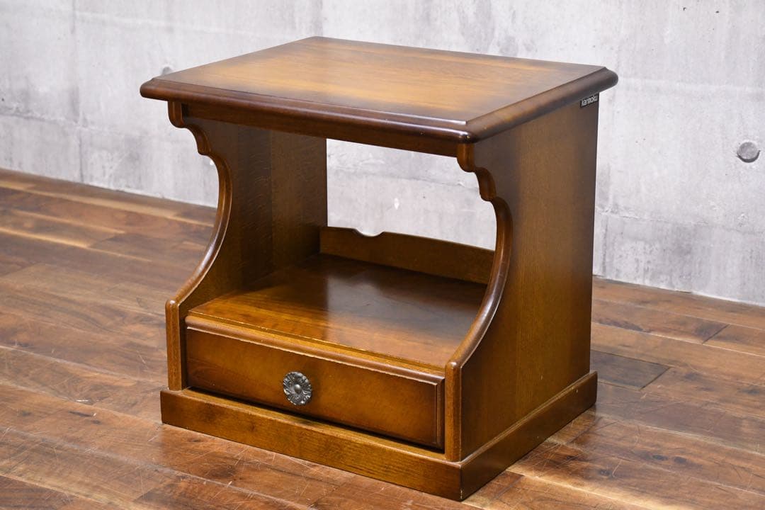 EHK21 カリモク コロニアルシリーズ サイドテーブル ナイトテーブル 電話台