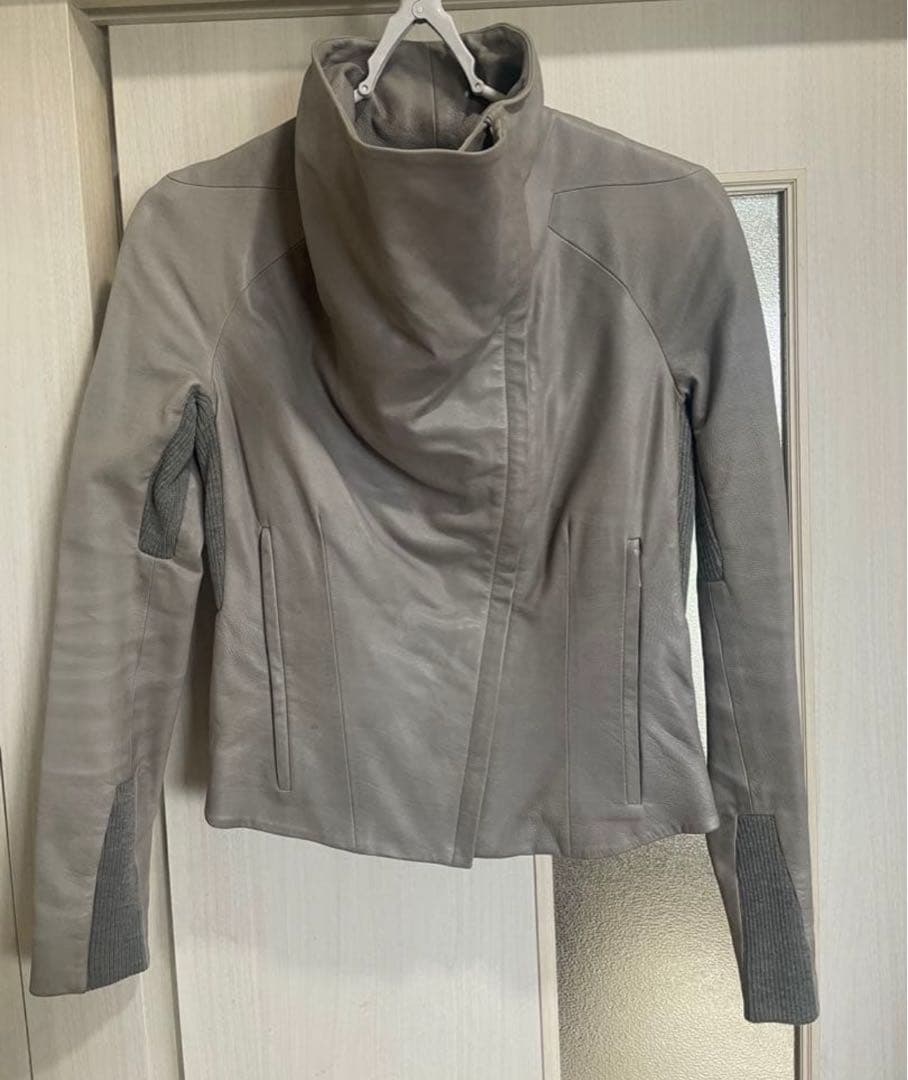 Helmut lang archive 変形　レザージャケット　ギミック　グレー