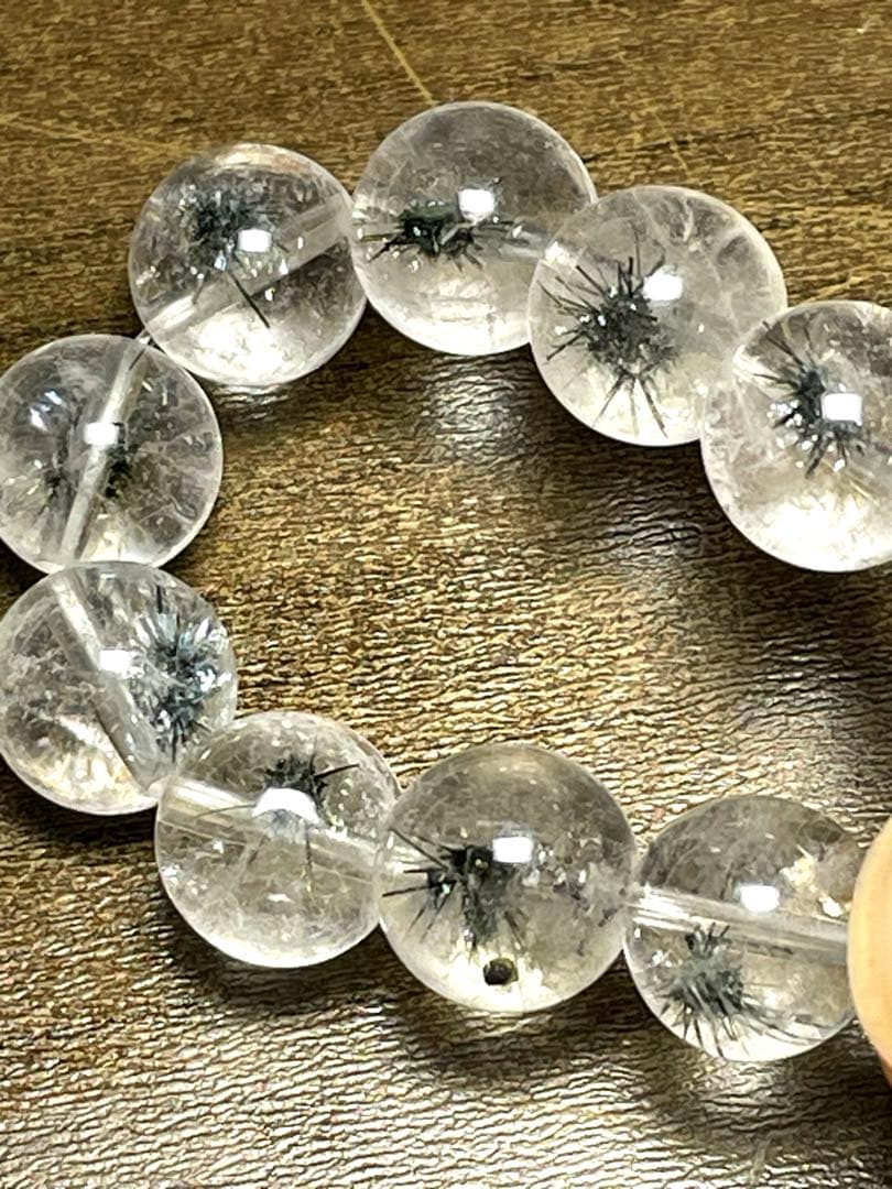 【新入荷】ホーランダイトインクォーツブレス高品質　9.7㎜希少（新品未使用）幸運