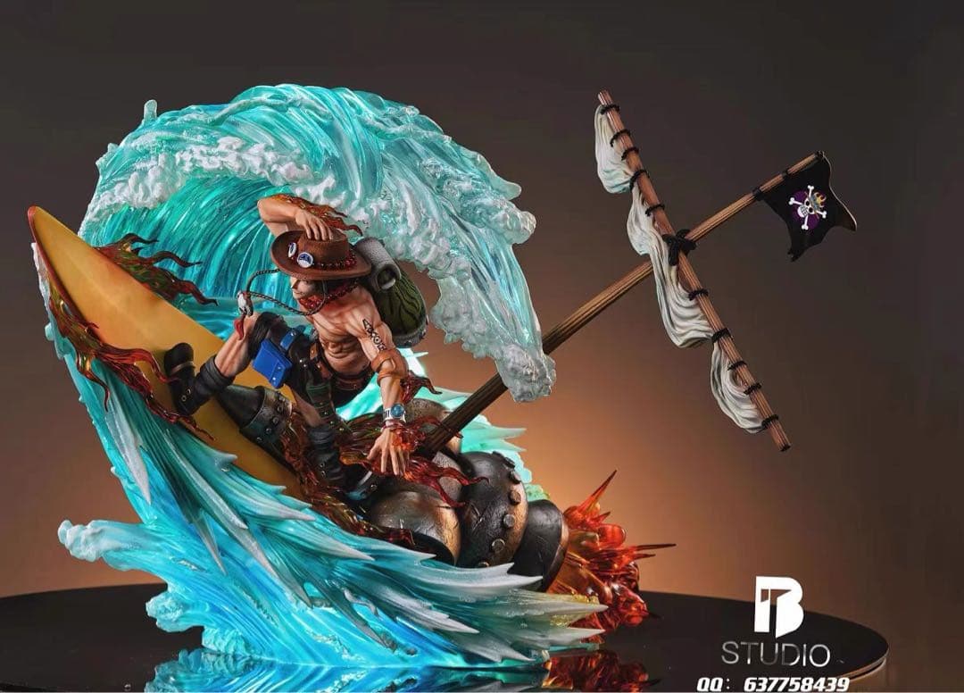 ワンピース ポートガス・D・エース フィギュア ガレージキット 塗装済み品