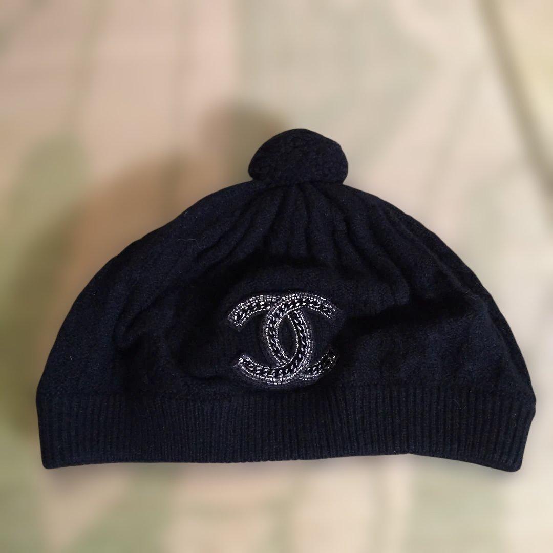 CHANEL ネイビー ビーニー