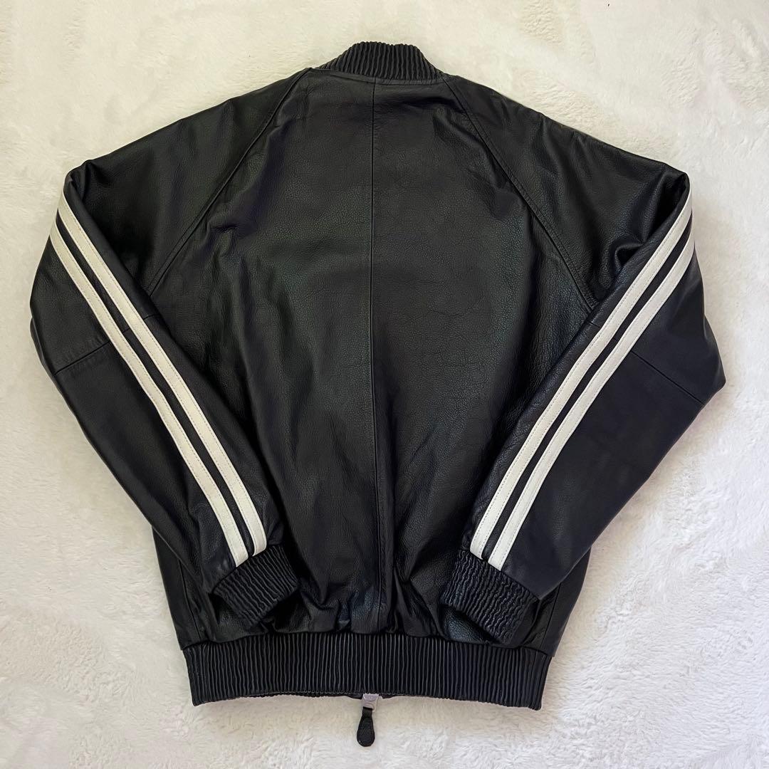 AVIREX ラムレザー トラックジャケット シングルライダース