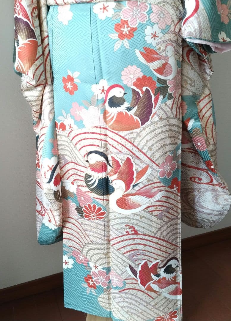 ナチ様　437.レトロ可愛い振袖8点セット　正絹　フルセット　成人式