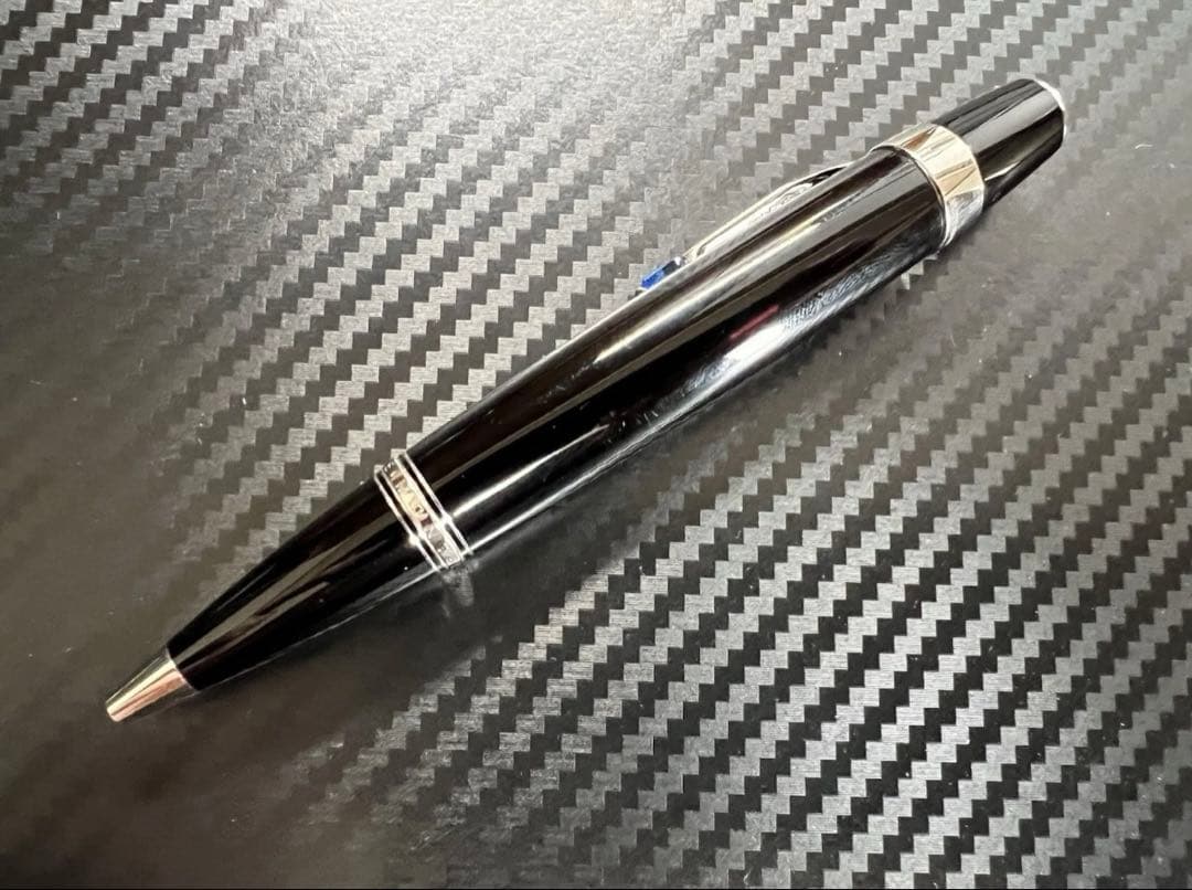 極美品 モンブラン ボエム ブルー ボールペン プラチナライン