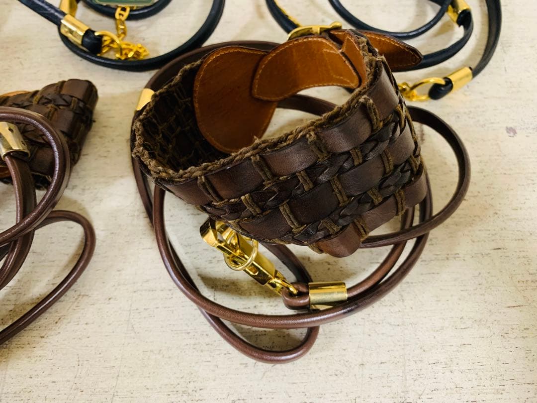 k0801-09★未使用 HUNTER EXCLUSIVE リード 首輪 5点