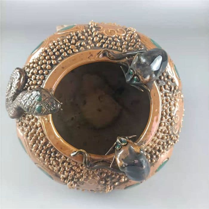 大清乾隆蛇鼠銭缶  鎮宅  聚宝盆  工芸品 美術品 置物