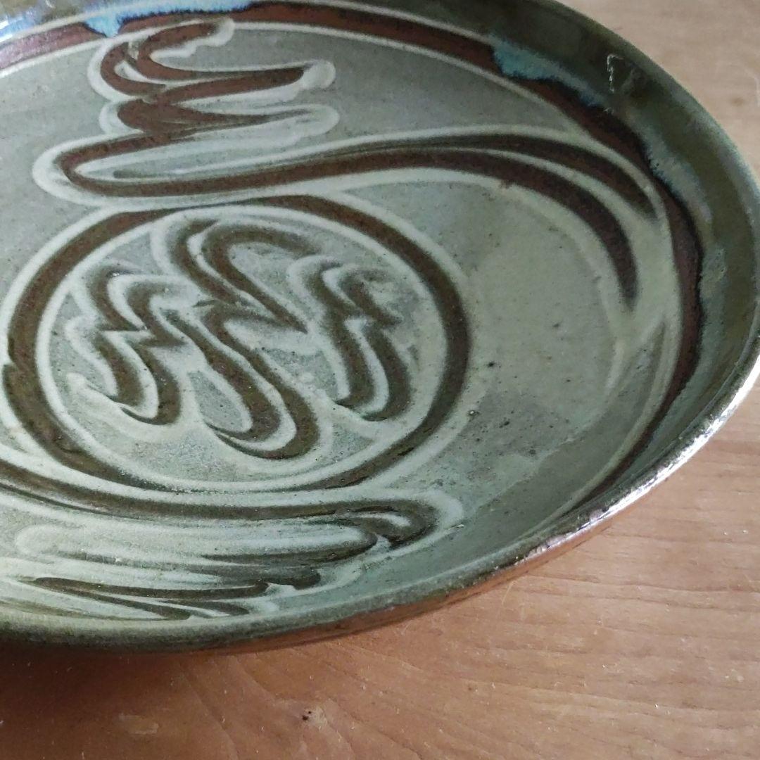 【美品】小石原焼　指描き 大皿（29.5㎝）指描き 民藝