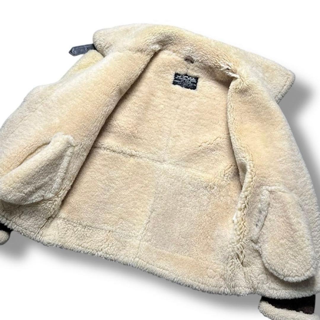 希少 US ARMY ムートン レザー ボア B-3 フライト アウター 肉厚