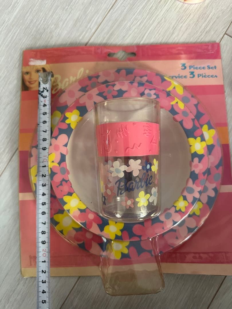 バービーBarbie食器セット　ヴィンテージ プレート　ピンクUSA