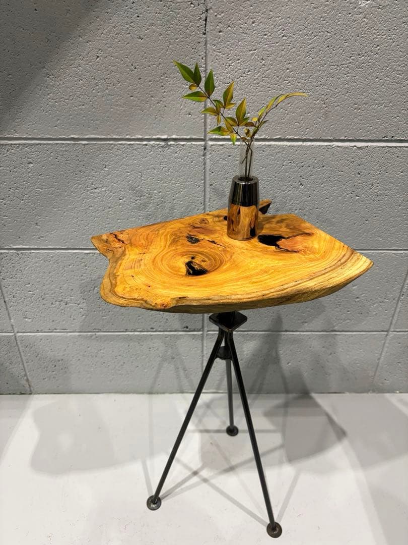 欅サイドテーブル　コーヒーテーブル　ナイトテーブル　観葉植物置き台