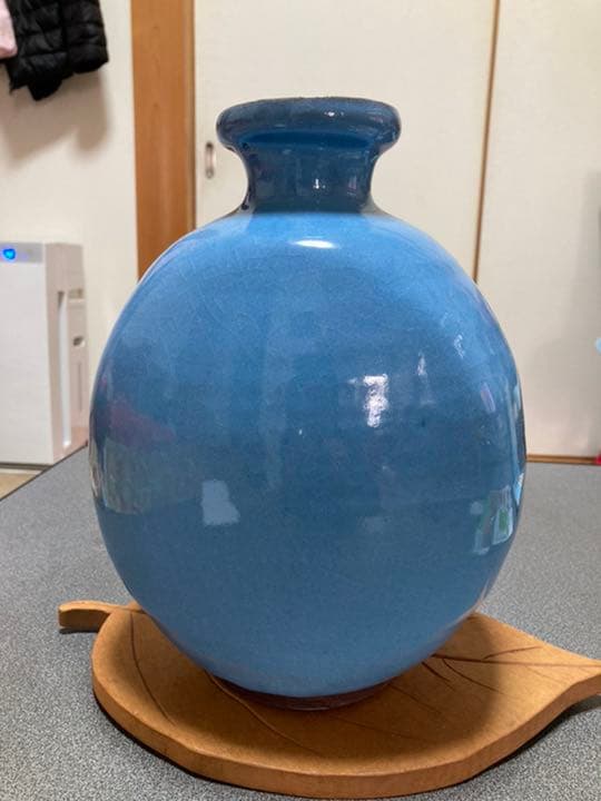 木村盛伸作　釣青釉篇壺