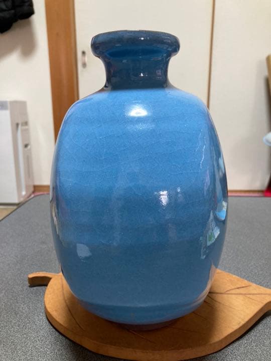 木村盛伸作　釣青釉篇壺