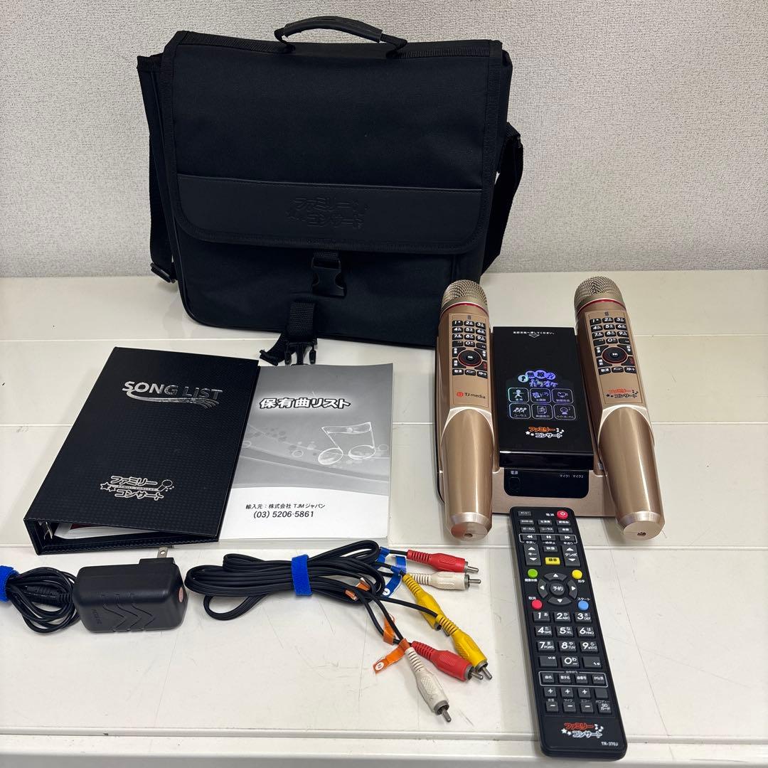 【美品】ファミリーカラオケセット 2本マイク付き
