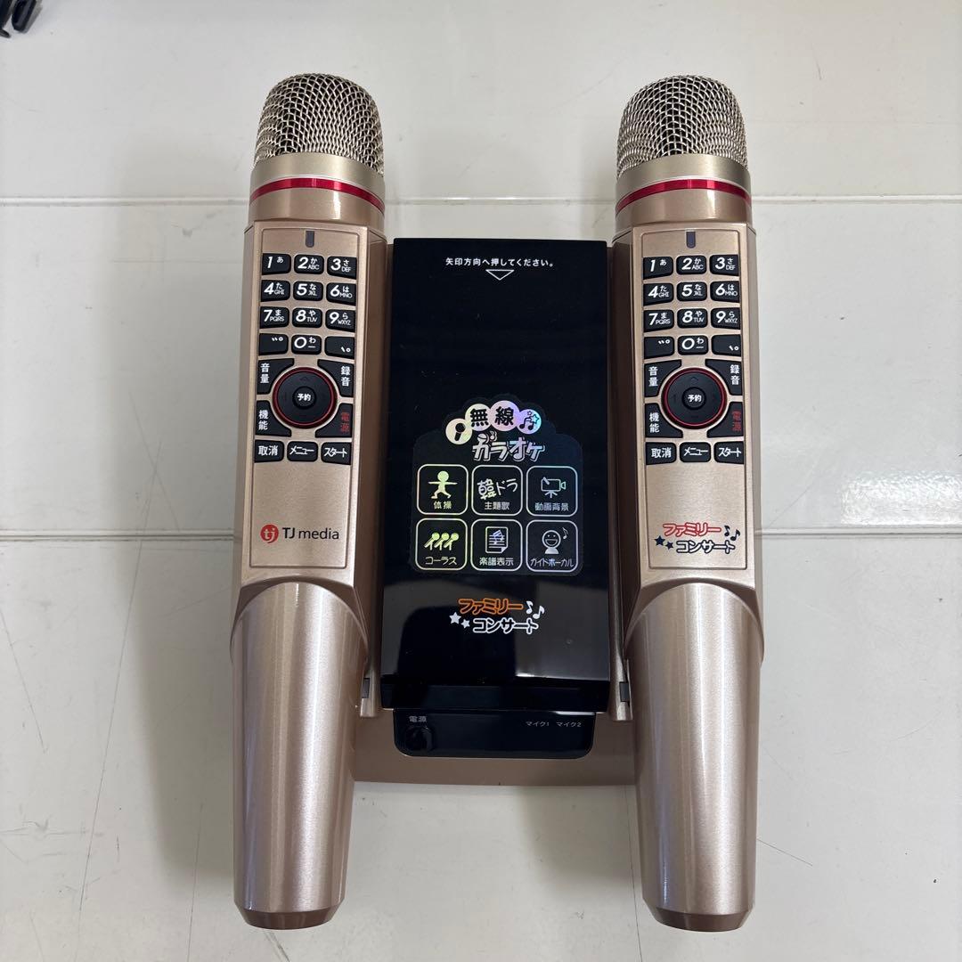 【美品】ファミリーカラオケセット 2本マイク付き