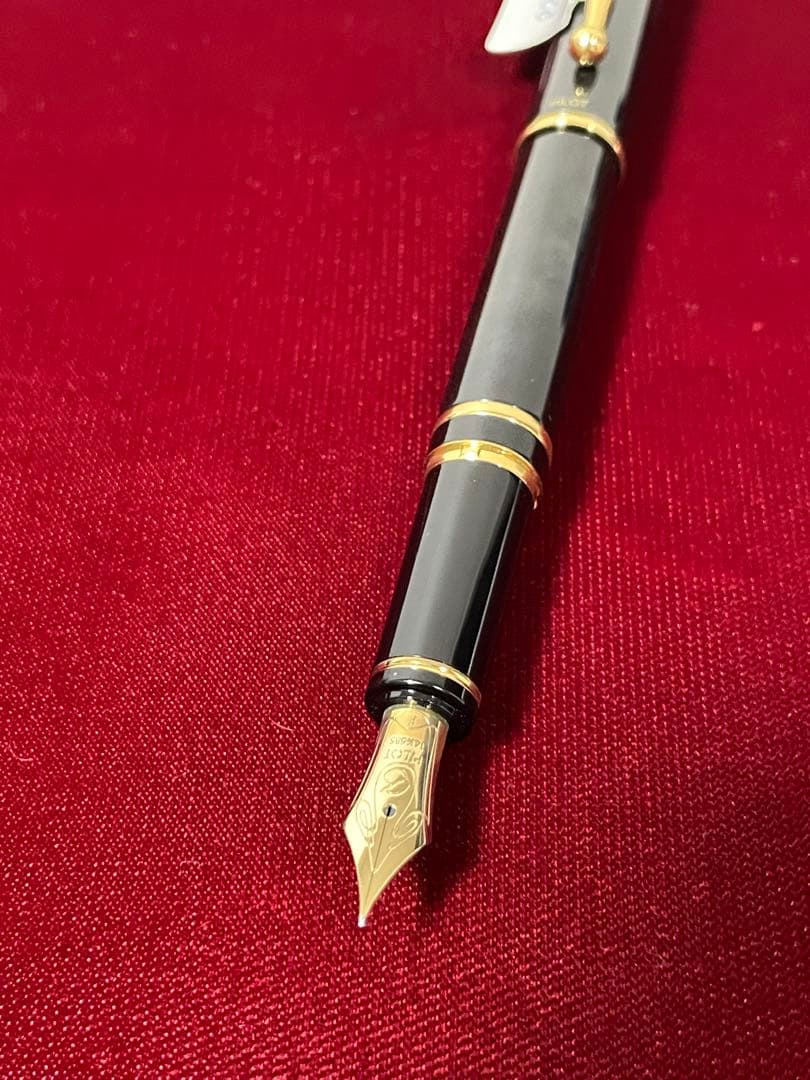 新品未使用　グランセ14K ジェットブラックマーブル　旧型　刻印　パイロット