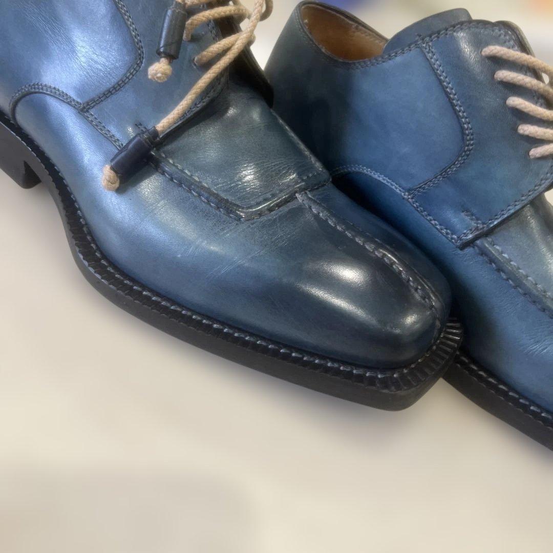 最終値下げ‼️値下げ不可‼️932 ネイビー レザー ドレスシューズ