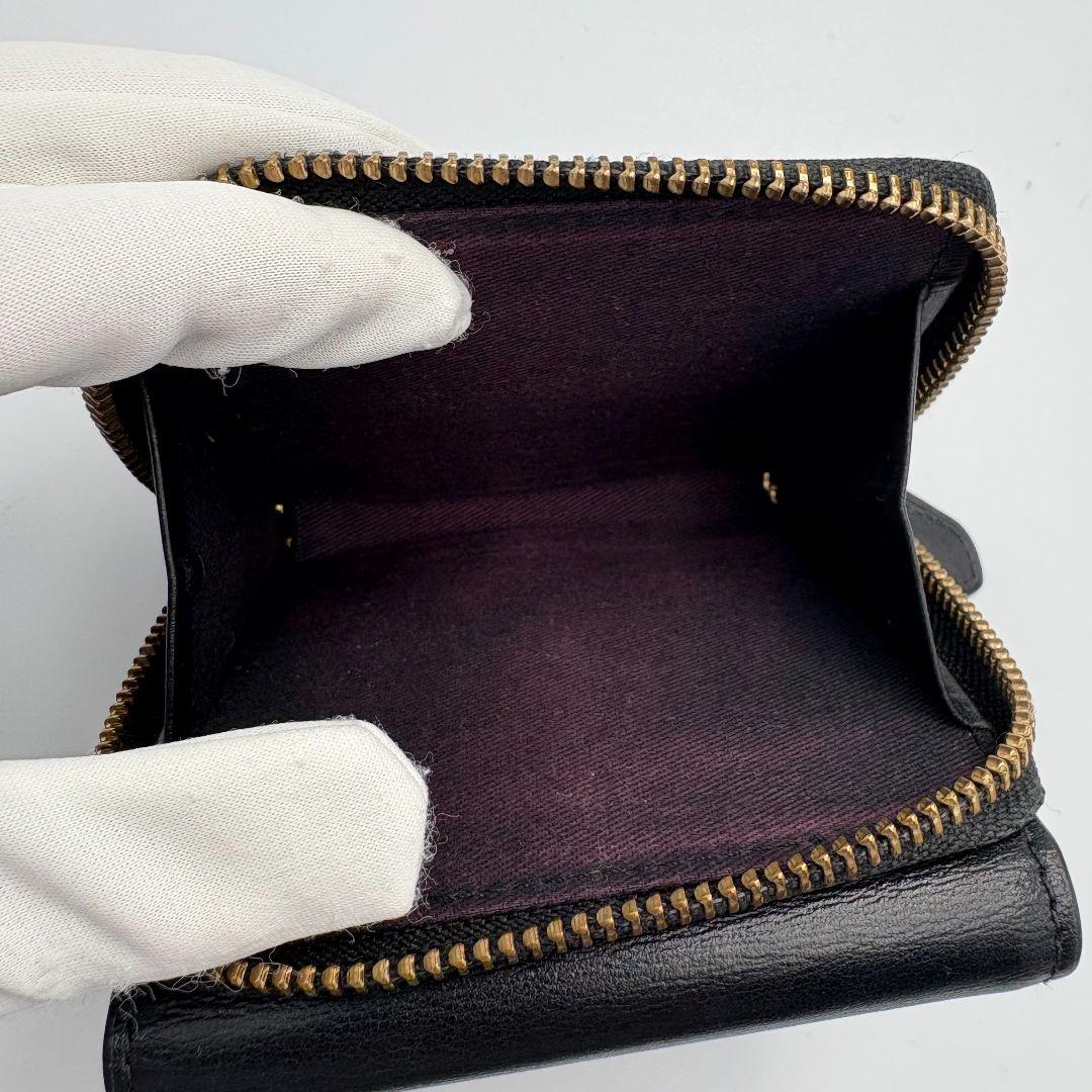 ポロラルフローレン レザー コンパクトウォレット 2つ折り財布 ゴールド金具