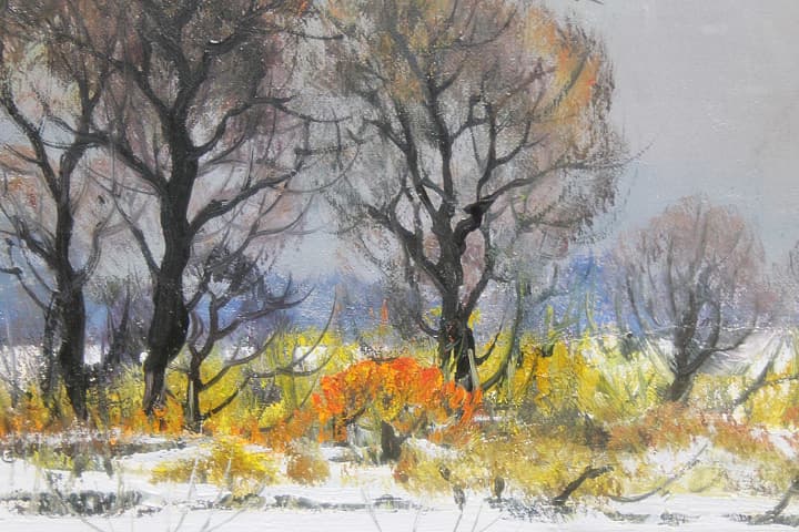 塗師祥一郎【木立】 油彩 6号