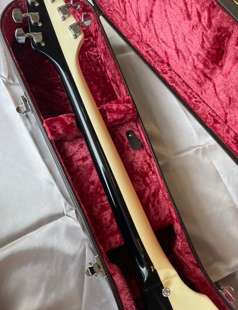 Vシェイプ　エレキギター ホワイト/ブラック