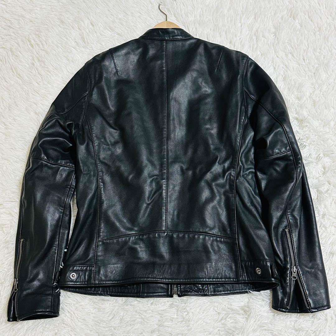 美品 希少L ジャーナルスタンダード ラムレザー シングルライダースジャケット