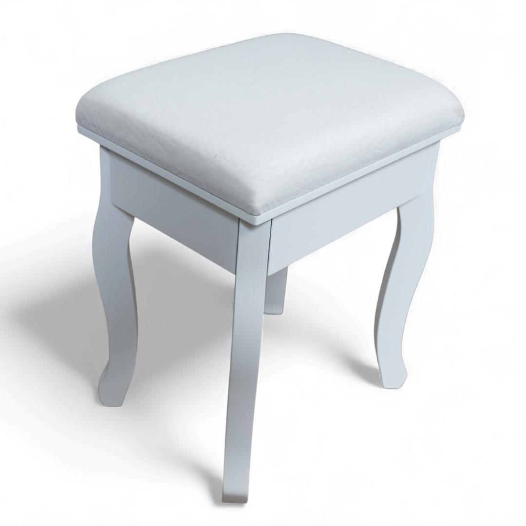 フォロー割【新品】三面鏡 ドレッサー スツール付き 姫系 猫脚 アンティーク調