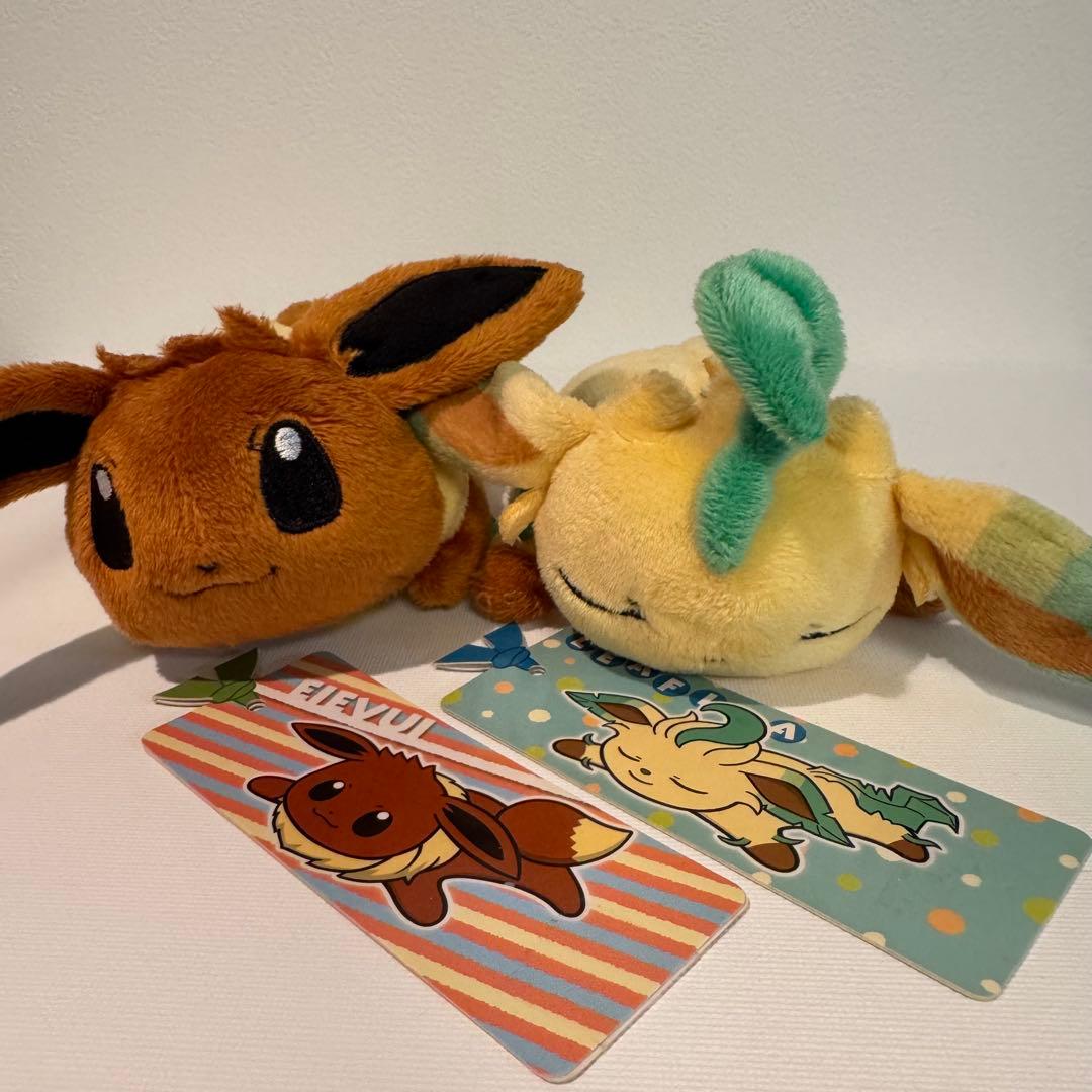 ポケモンセンター くったりぬいぐるみ　リーフィア おやすみver. イーブイ