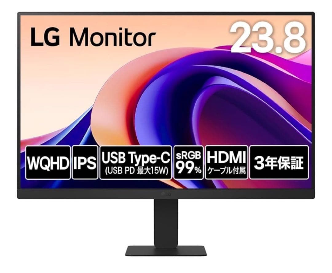 【美品】LG 24U631A-B 23.8型 WQHD モニター