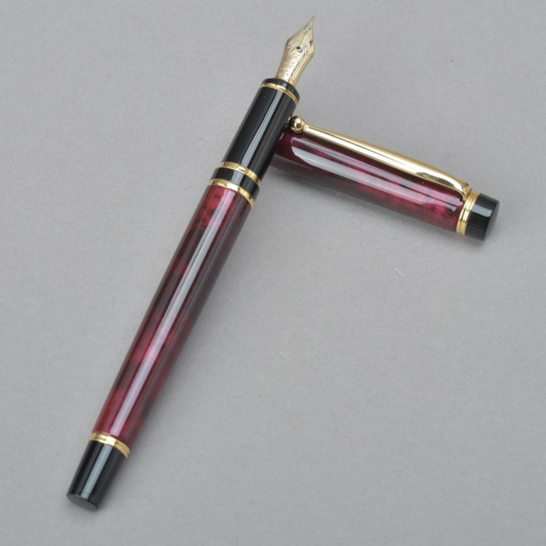 極美品 PILOT パイロット 万年筆ペン先14K-585F ボルドー ゴールド