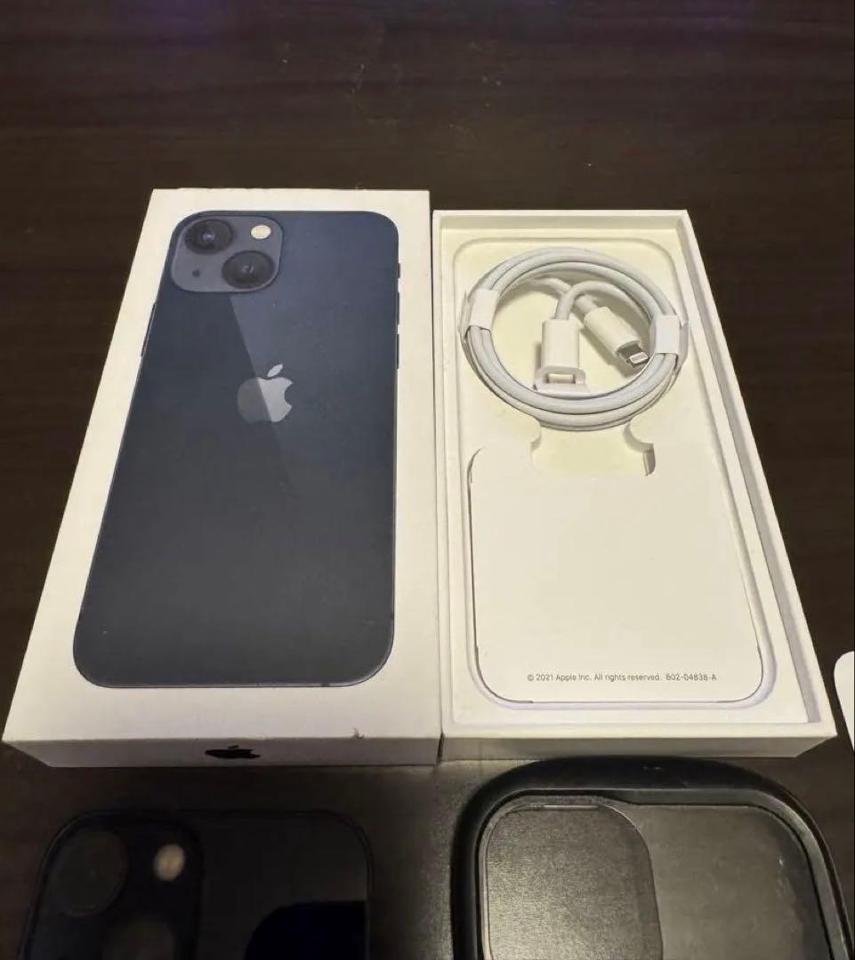 【美品】Apple iPhone 13miniミッドナイトifaceケース付き