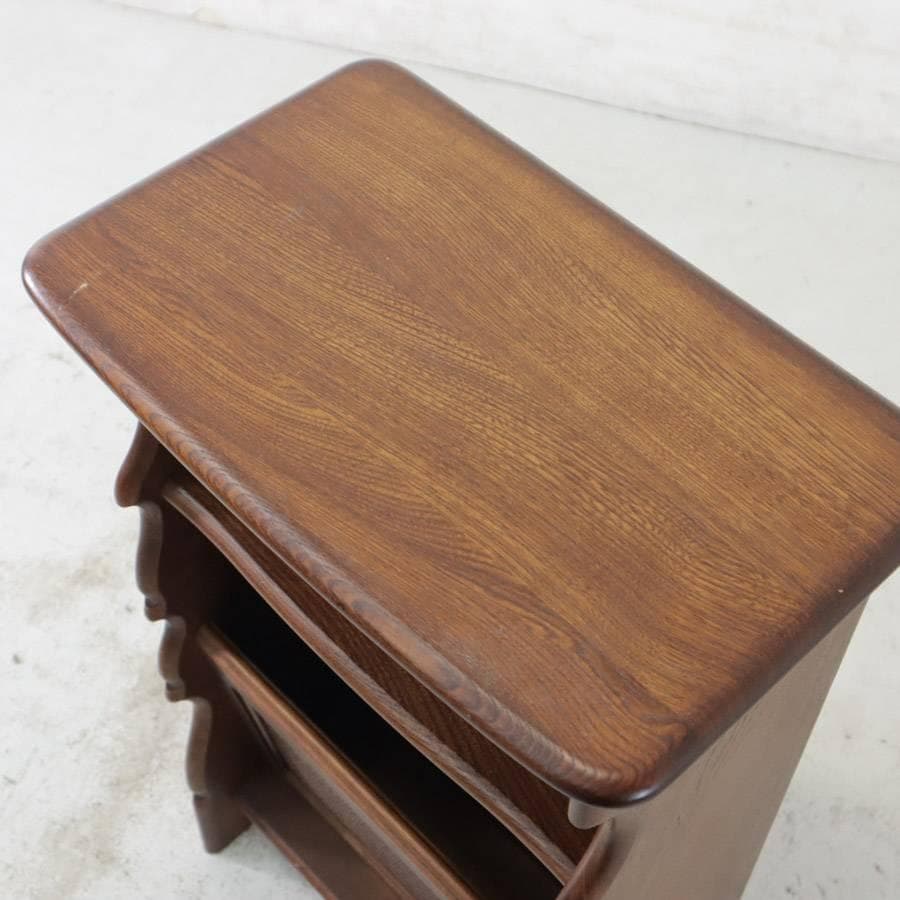 値下げカリモク家具 コロニアル マガジンラック付き 電話台 FAX台 花台