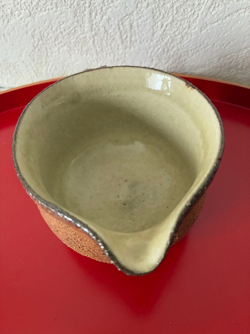 大嶺實清　片口　陶器製注ぎ口付きカップ　ミルクピッチャー　やちむん