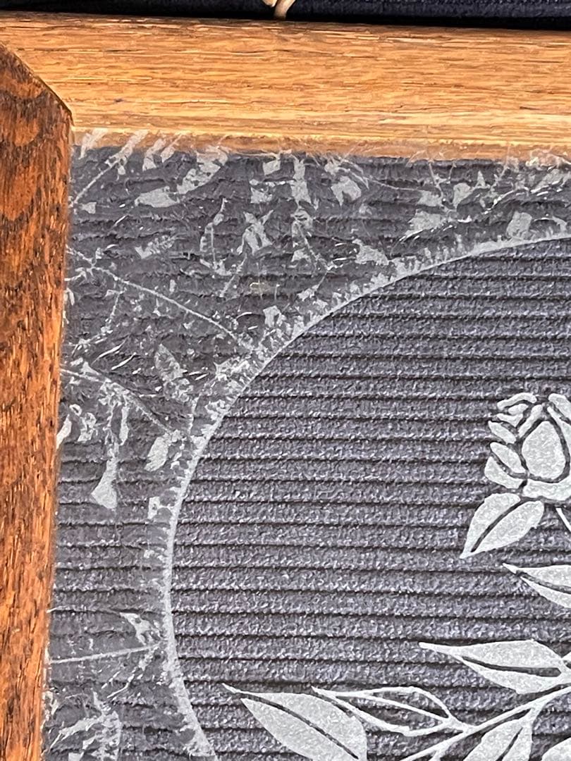 希少　硝子工芸品「 結霜ガラス 壁掛け」