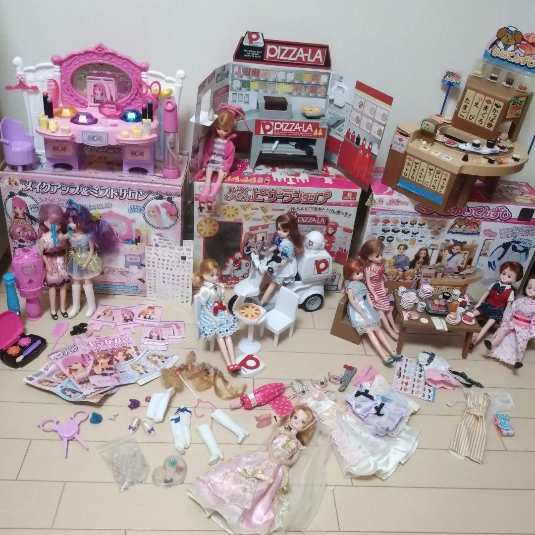 リカちゃん 人形 まとめ売り おもちゃ お店やさん 回転寿司 メイクアップ