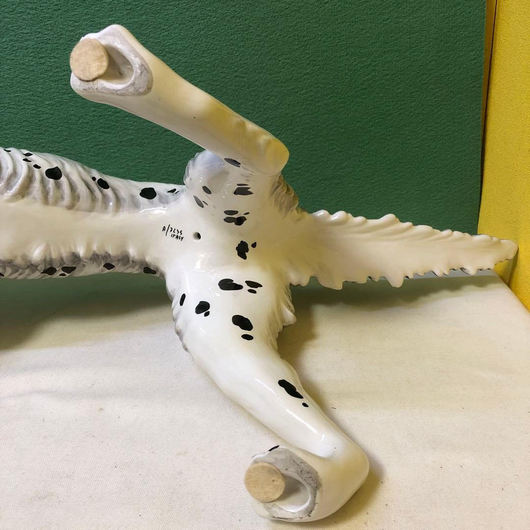 と88● イタリア製 ダルメシアン 犬 陶器 大型 置物 オブジェ インテリア