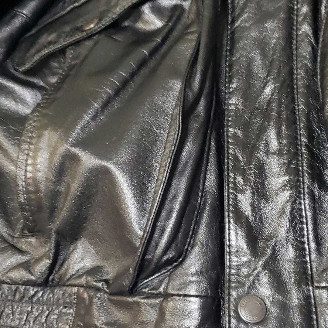 牛革　チンストラップ　Dポケット　短丈　レザージャケット G-1&A-2モチーフ