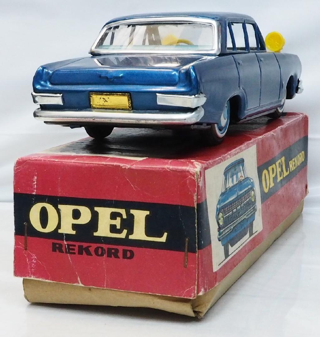 SS【オペル レコルト青 フリクション】ブリキ 自動車tin toy car箱付