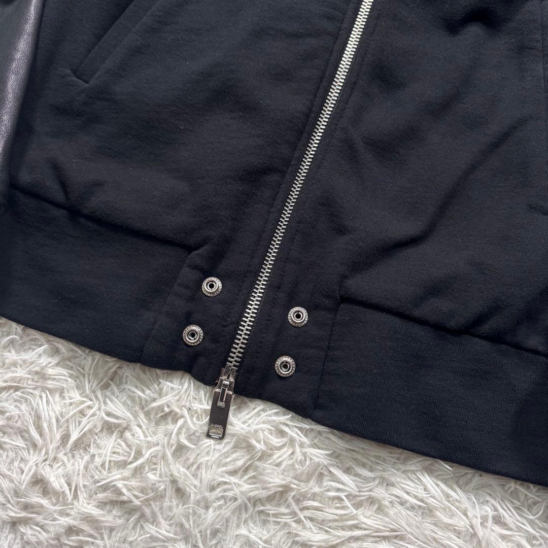 バ*ー様 美品/希少✨DIESEL ライダースジャケット　羊革　切替え　ダブルジ