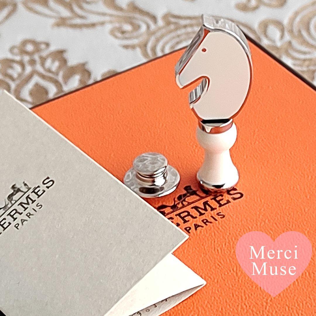 ❤未使用品❤カヴァリエピンブローチ アイボリーｘシルバー金具 エルメス