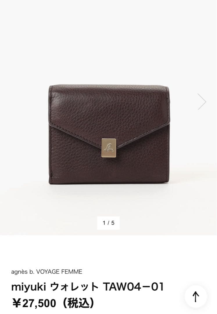 agnès b. miyuki ウォレット TAW04－01